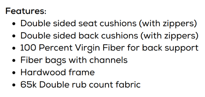 Performance Fabric Washable Sectional
