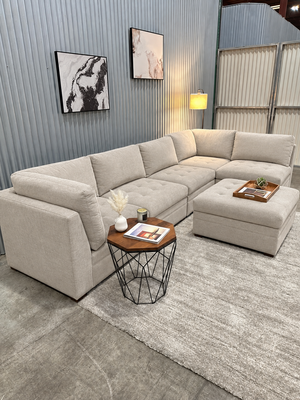 **COMING SOON (ETA: 9/29/26)** 6-Piece Thomasville Tisdale Dupe - Beige (Right Facing Long L)