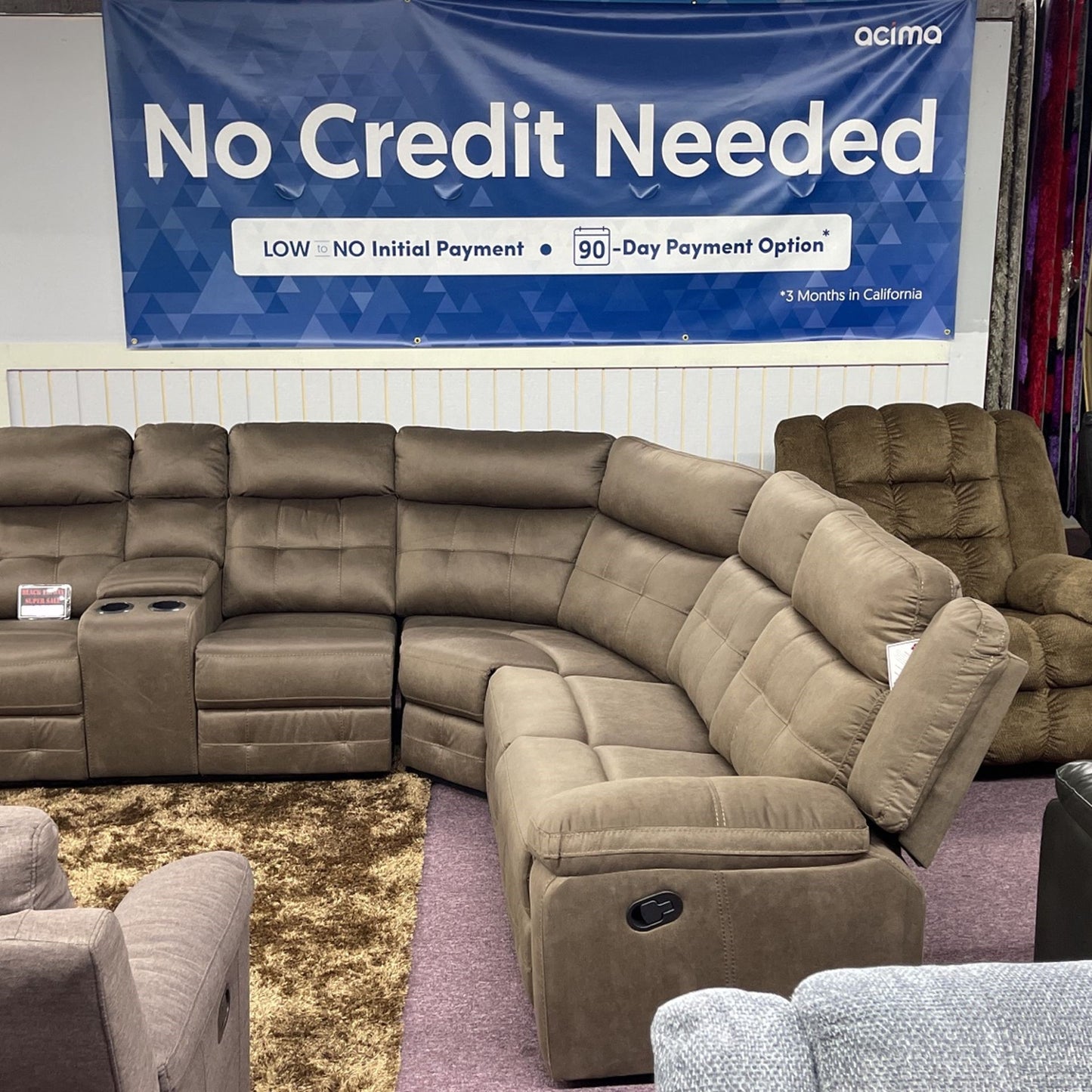 Lane Keystone Manual Reclining Sectional