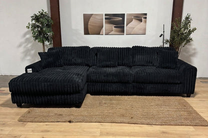 Komfort & Design 3-Piece Carolina Ridge - Fluffy Black (Left Facing)