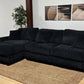 Komfort & Design 3-Piece Carolina Ridge - Fluffy Black (Left Facing)