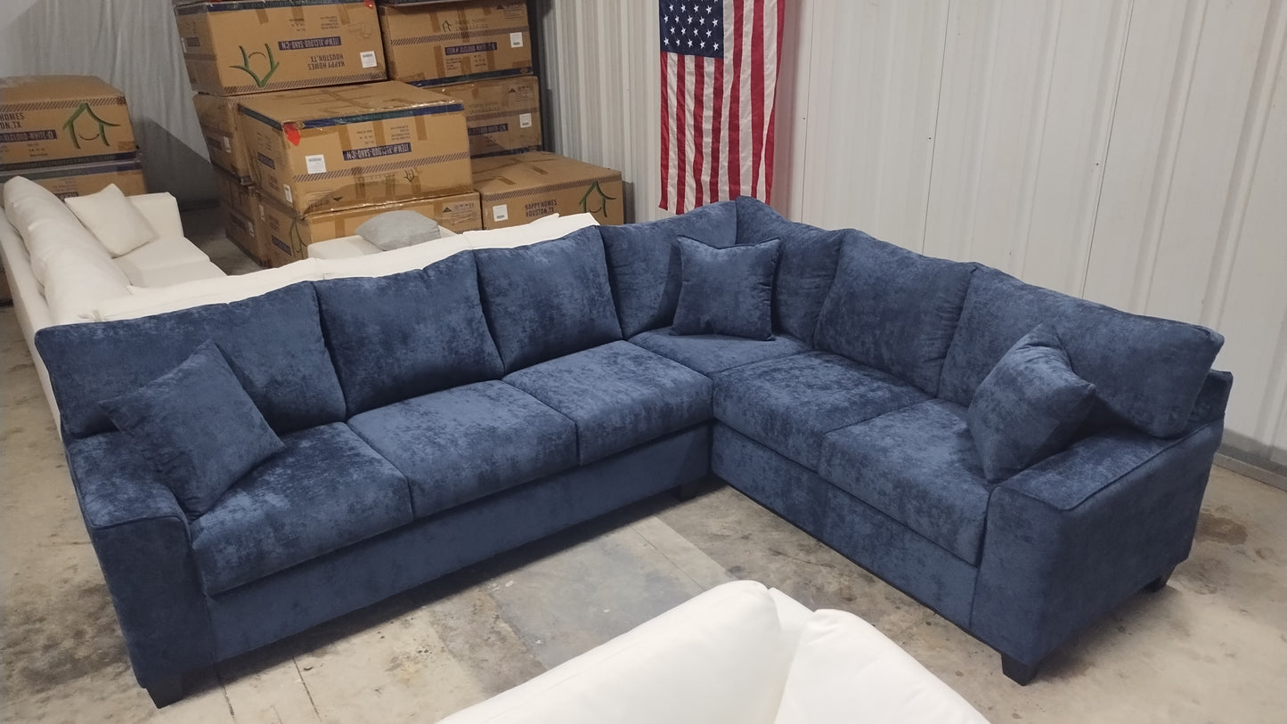 L-Shaped Fabric Sectional