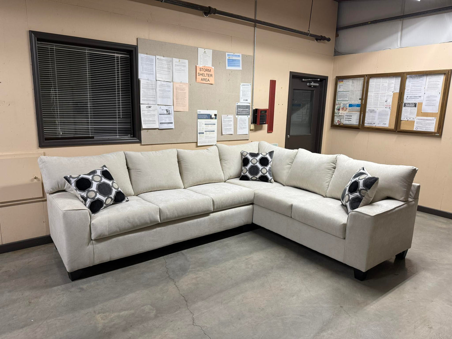 L-Shaped Fabric Sectional